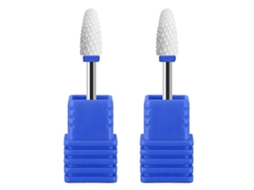 Brocas de cerâmica YUNZII para unhas com cabeça grande, ideais para cutículas, manicure e pedicure.