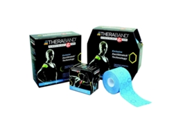 Fita Theraband Kinesiology para Fisioterapia e Treinamento Muscular 5 cm x 5 m Azul Slowmoose