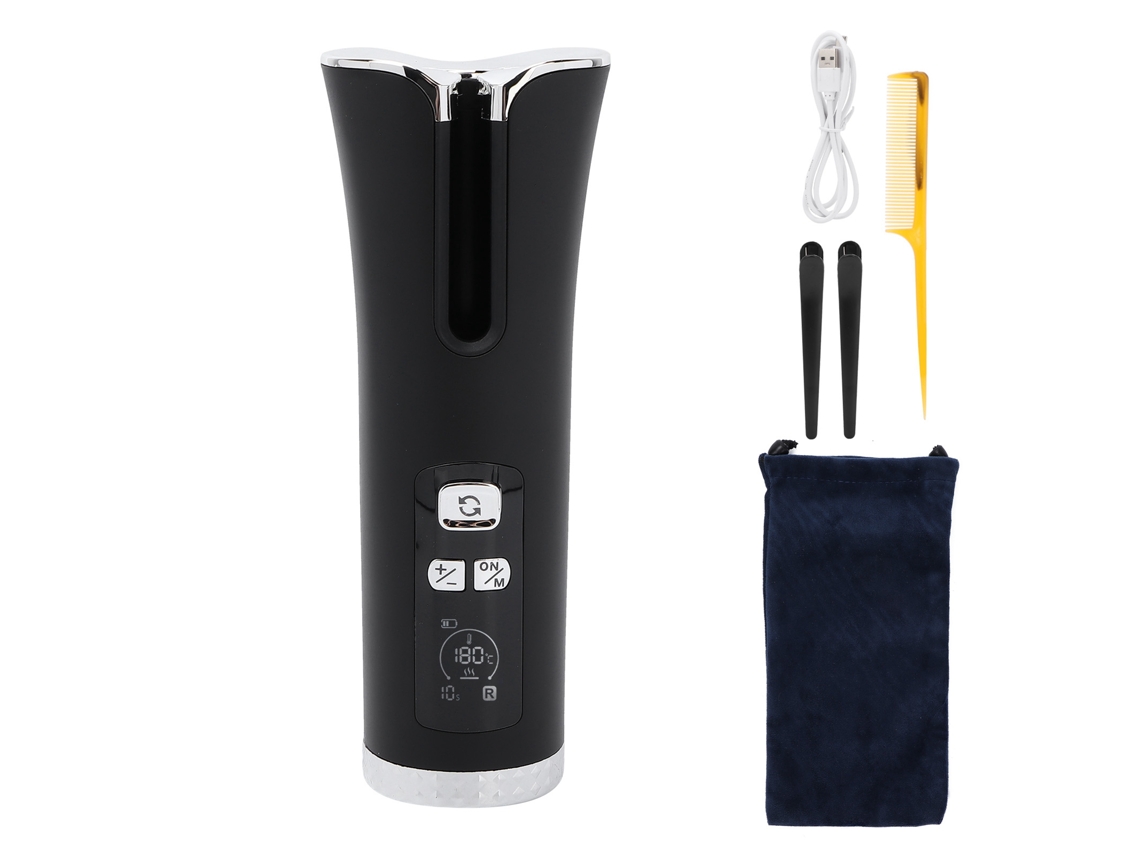 2026 plancha de Rizado Automática Inalámbrica Portátil Recargable Inteligente para Peinado de Cabello Negro