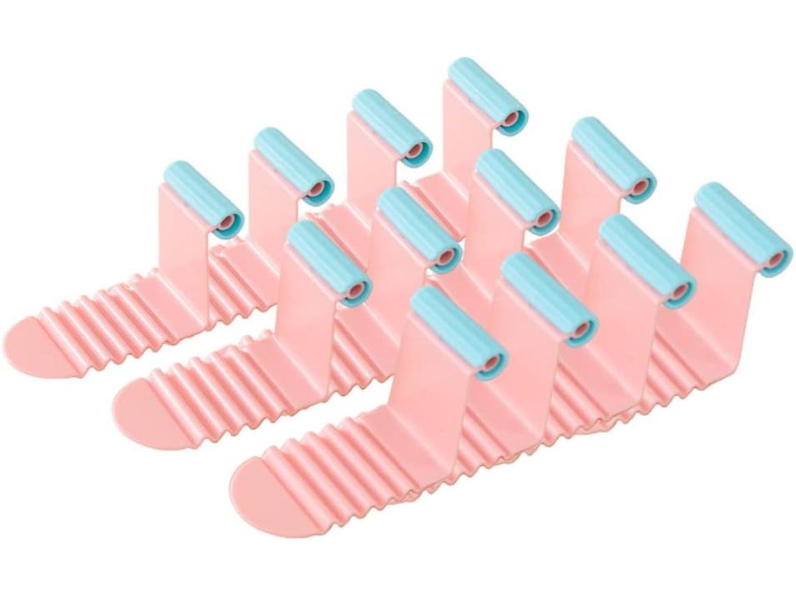 Lurelia Correias Para Lençol 12 Peças Azul Antiderrapante Elástico Seguro Abs Plástico Colcha Colchão Cama