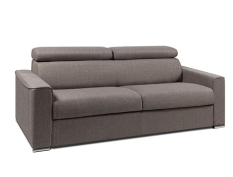 Sofá Cama DUNLOPILLO (216 x 94 x 100 Tamanho Cama: 160 - 179 cm - Veludo - Cinzento)