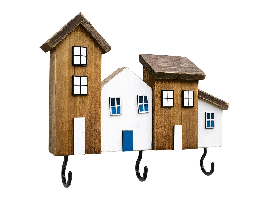 Bengaleiro de Parede SIGNES GRIMALT Casas Madeira 4,5x19x23 cm