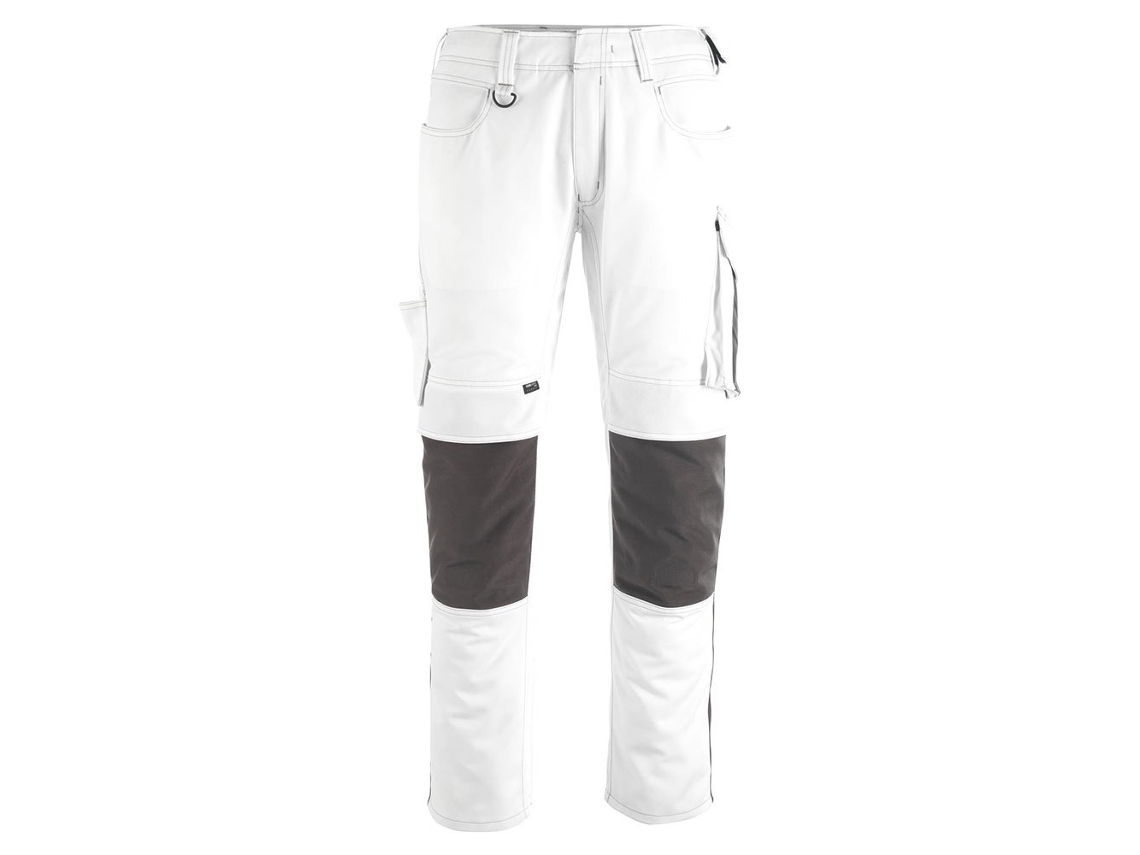 Calças Grandes Com Bolsos Para Joelheiras Unique 12179 Branco 50 / 35 MASCOT