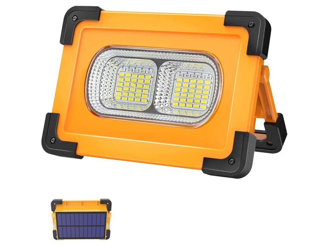 2026-lanterna Led Recargável 80w Com Painel Solar 3 Modos Luz De Trabalho Portátil Com Base Magnética E Função Power Bank