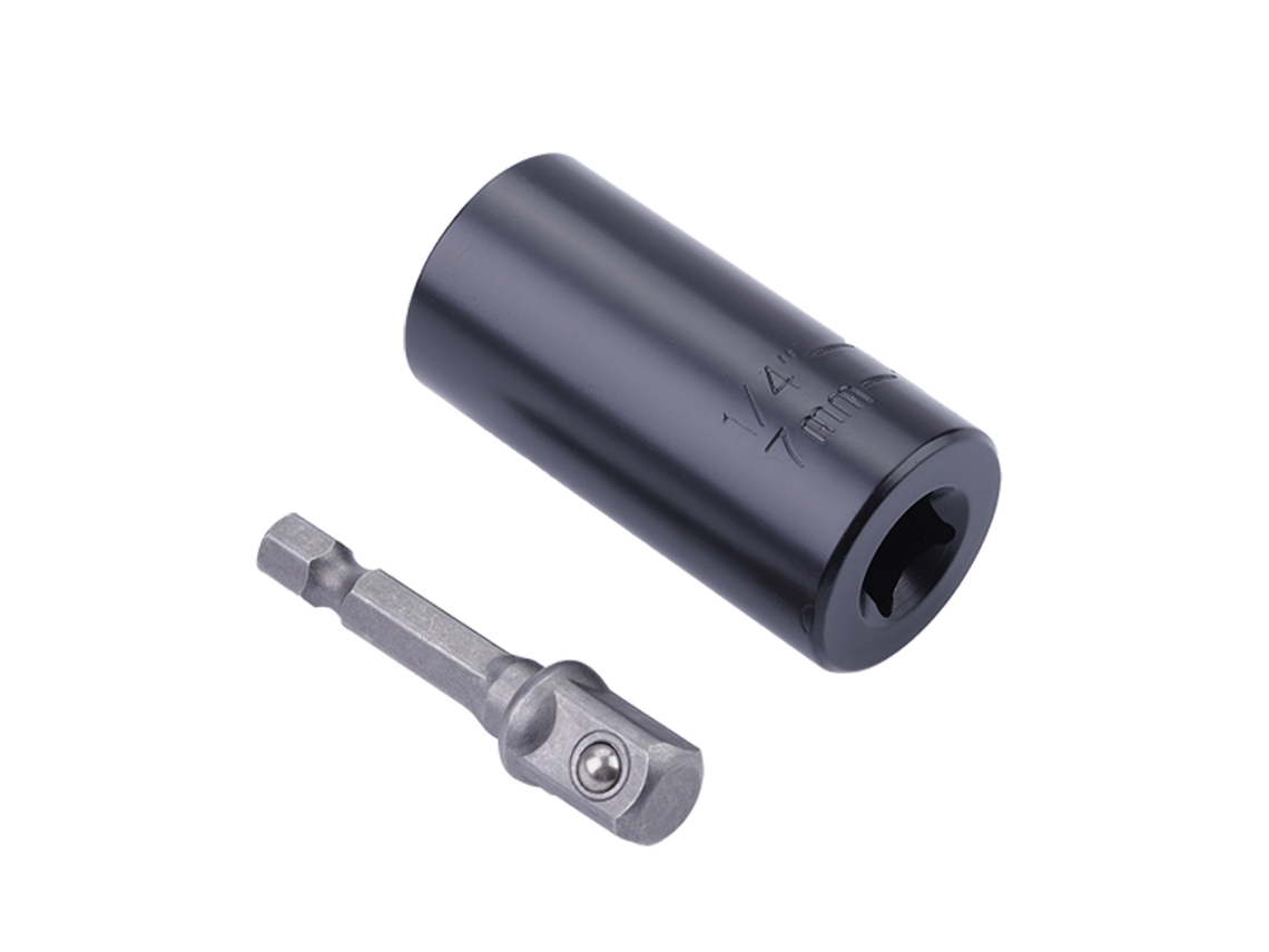 Adaptador Universal De Chave De Rato Para Parafusadeira 7-19mm Aço Com Bola De Ligação Preto 2pcs