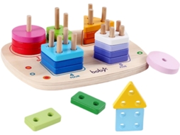 Lurelia Jogo De Encaixe De Madeira Com Cores, Para Aprendizagem Infantil