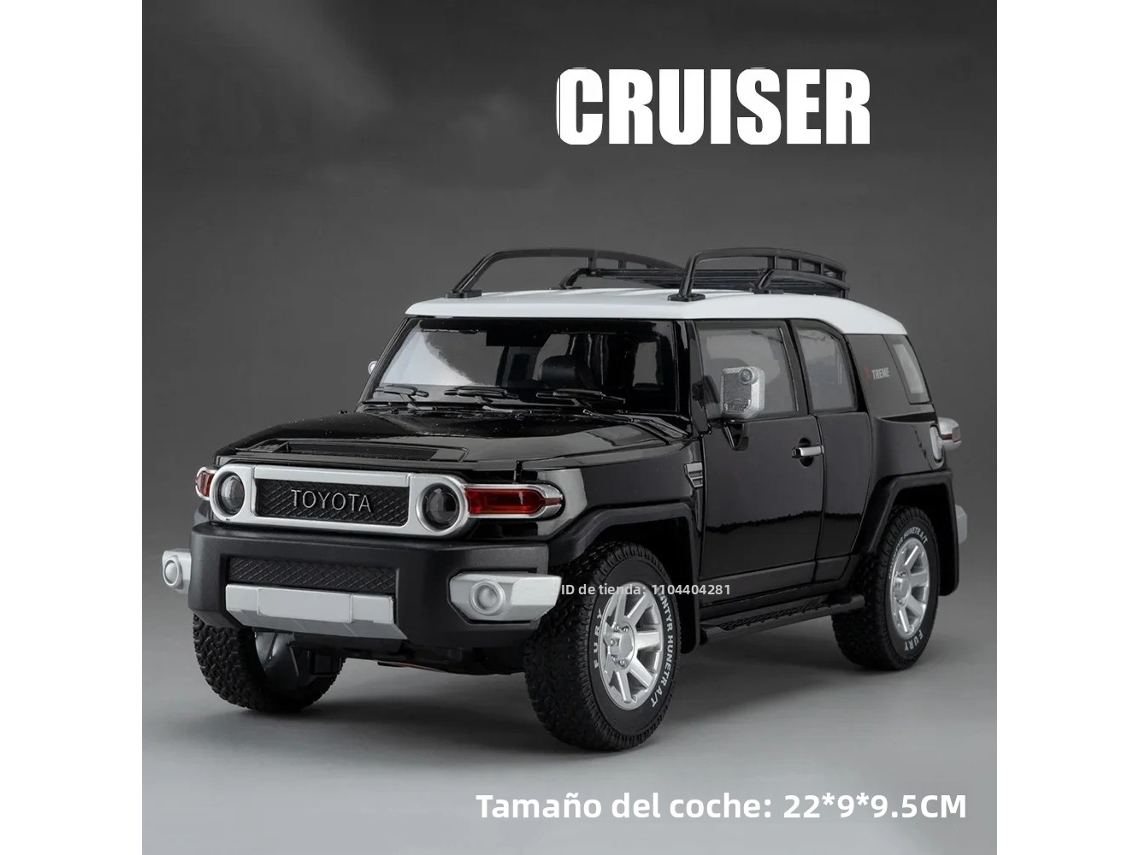 (estilo 1 Preto) Miniatura Do Land Cruiser Na Escala 1:24, Feita De Liga Metálica.