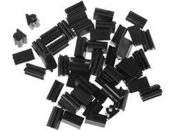 Protetores De Pés Cadeira Antiderrapantes Em Formato U, De Plástico Preto, 3-4mm, Para Móveis E Pisos De Madeira, Pacote