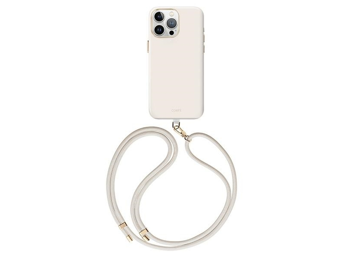 Capa Única Coehl Para Iphone 15 Pro Max 6.7 Com Carregamento Magnético Na Cor Marfim