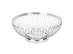 Cesta de Frutas de Aço Inoxidável com Drenagem Grande Capacidade Decorativa para Sala de Estar | S/MARCA
