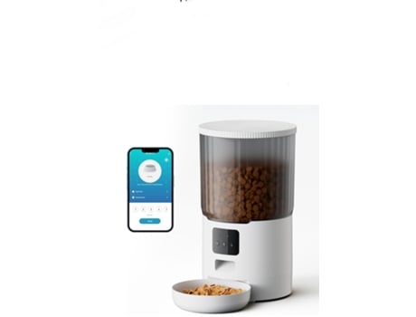 Alimentador Automático Para Cães E Gatos 4l Com Wi-fi E Gravador De Voz De 10 Segundos Sunny Spaces