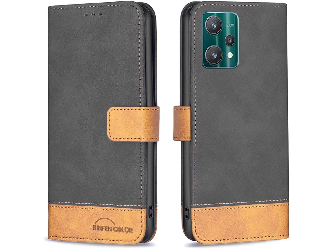 Capa Fólio Smartphone Slots Proteção para Oppo Realme 9 Pro HONGWE. Magnética