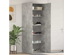 Vidaxl Armário De Sapatos Com Prateleira Cinzeto 80 X 35.5 X 180 Cm