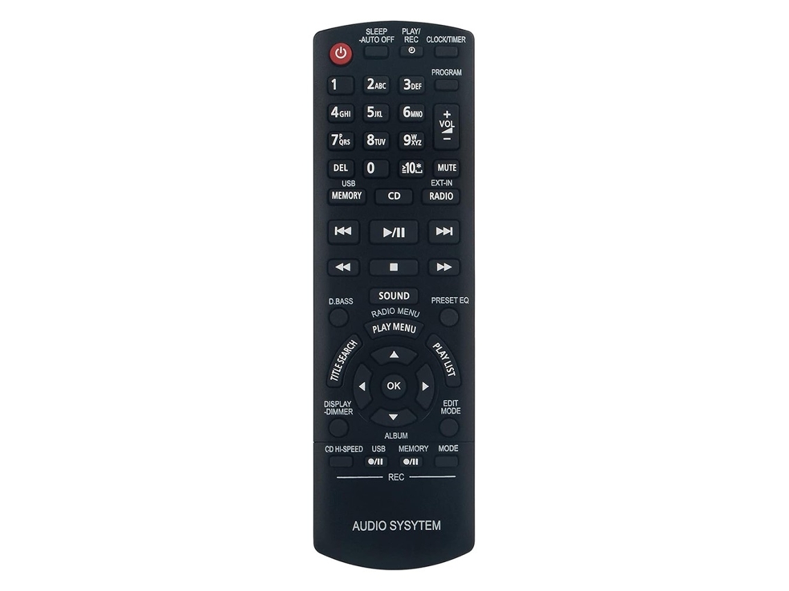 Controle Remoto De Substituição Para N2qayb000637 Para Reprodutor De Áudio Panasonic