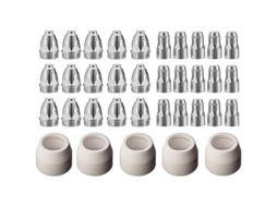 Acessórios De Tocha De Corte Plasma P80 100a Bico 1.5mm 35 Peças Eléctrodos Bicos Copos De Porcelana Plata
