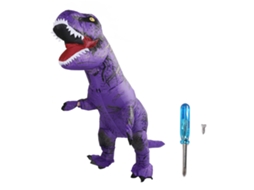 Fantasía de Dinossauro T Rex Inflável, 150-190cm, Roxo LAXISCREED