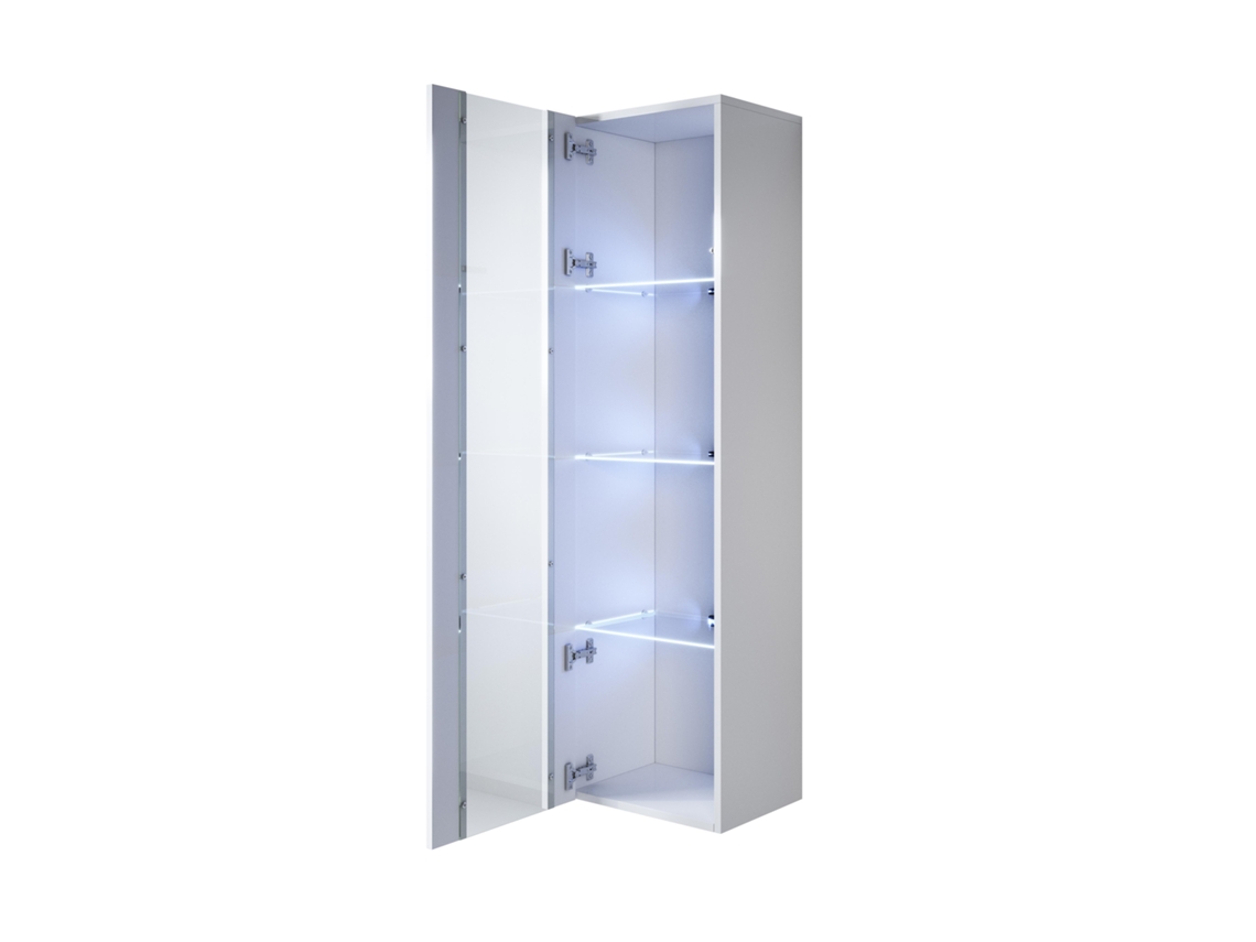 Vitrina suspensa Luke V5 MÓVEIS BONITOS (Branco - 40x165 cm)