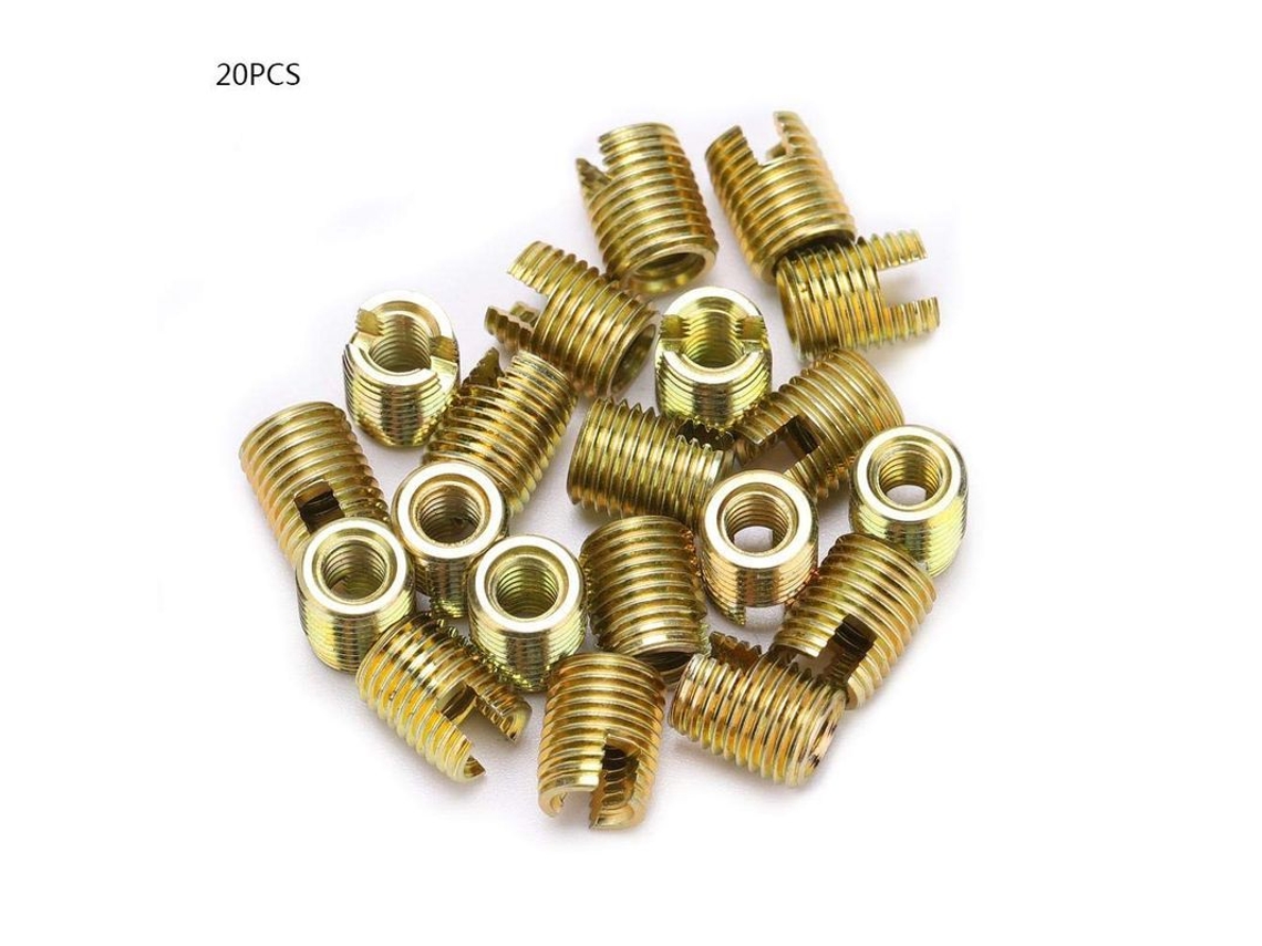 Kit de reparo de parafusos com inserts auto perfurantes, aço carbono, 20 peças | S/MARCA
