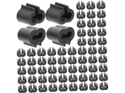 Conjunto De 100-presilhas Para Pés Cadeira, Fixadores De Móveis, Grampos Tubulares Antiderrapantes De 4mm, Pretos, Para