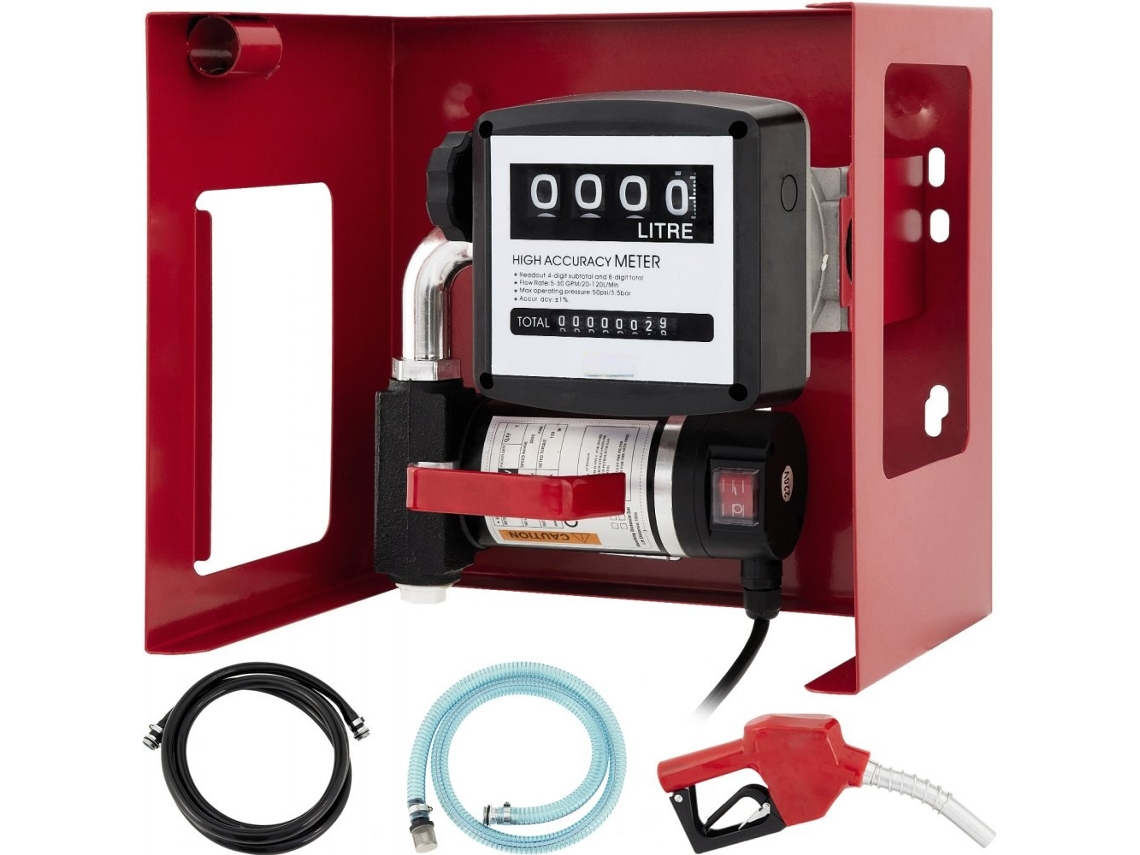 Bomba Eléctrica Para Gasóleo 220v 40l/min Com Pistola Automática E Contador Digital