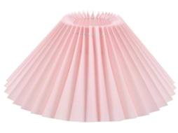Lurelia Abajur De Tecido Moderno Plissado, Para Candeeiro De Mesa E Chão, Rosa, 24x24x14 Cm