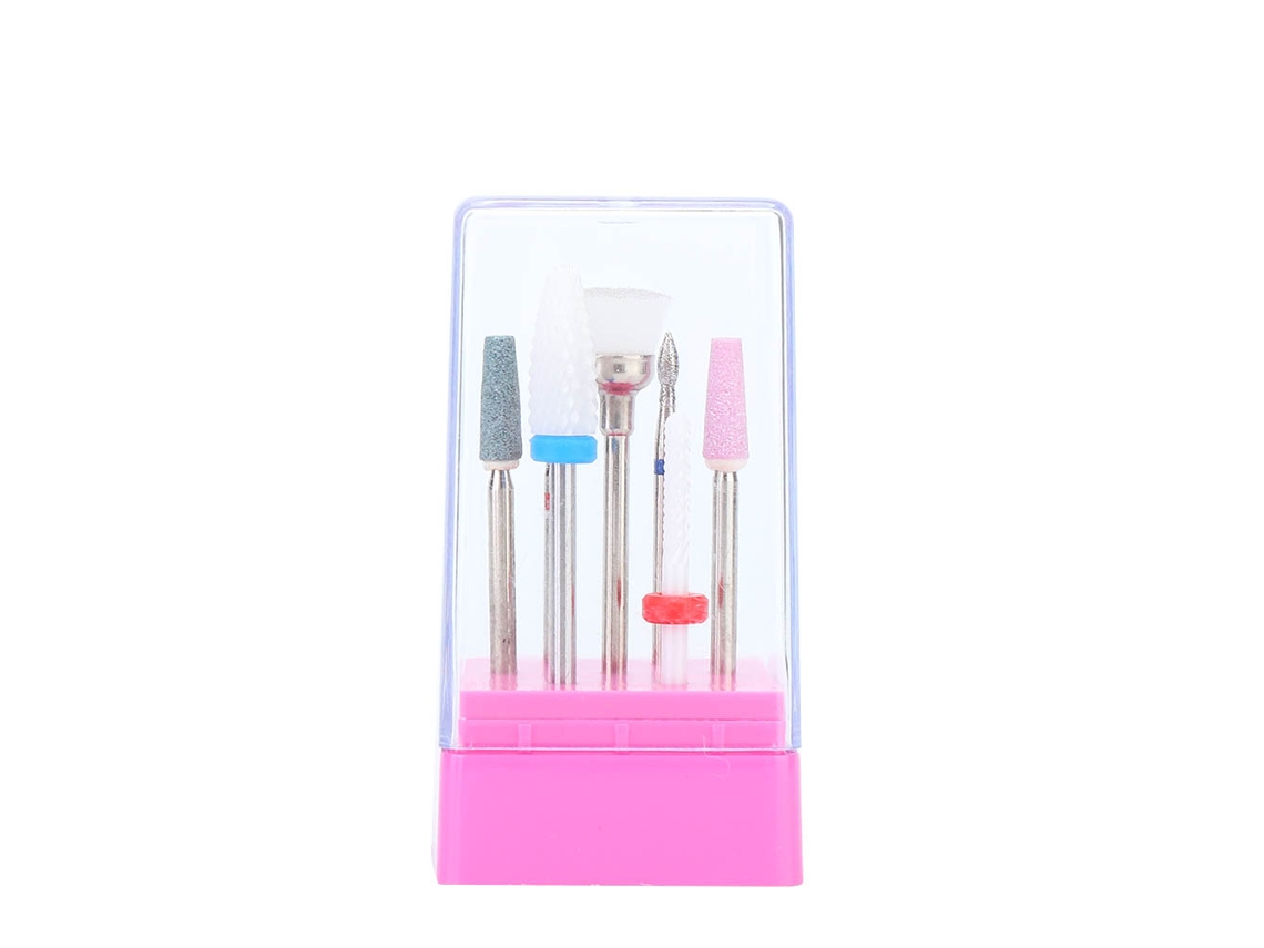 Conjunto de 7 cabeças de lixamento de unhas profissionais para remoção de pele morta e polimento TZ-02