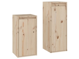 Tv Cabinet Set, Tv Cabinet Sets Vidaxl Marrom Madeira De Pinho (n/a)