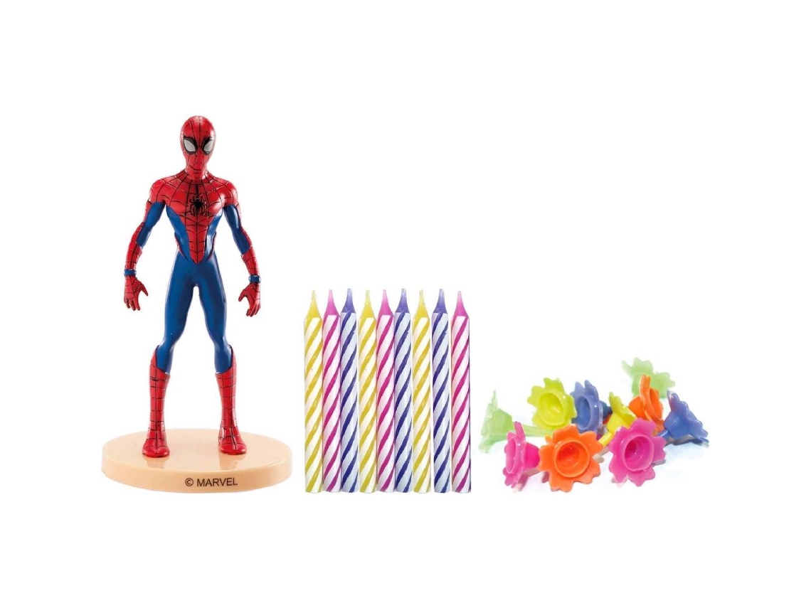 Conjunto Topper e Vela 3D Spider-Man DEKORA