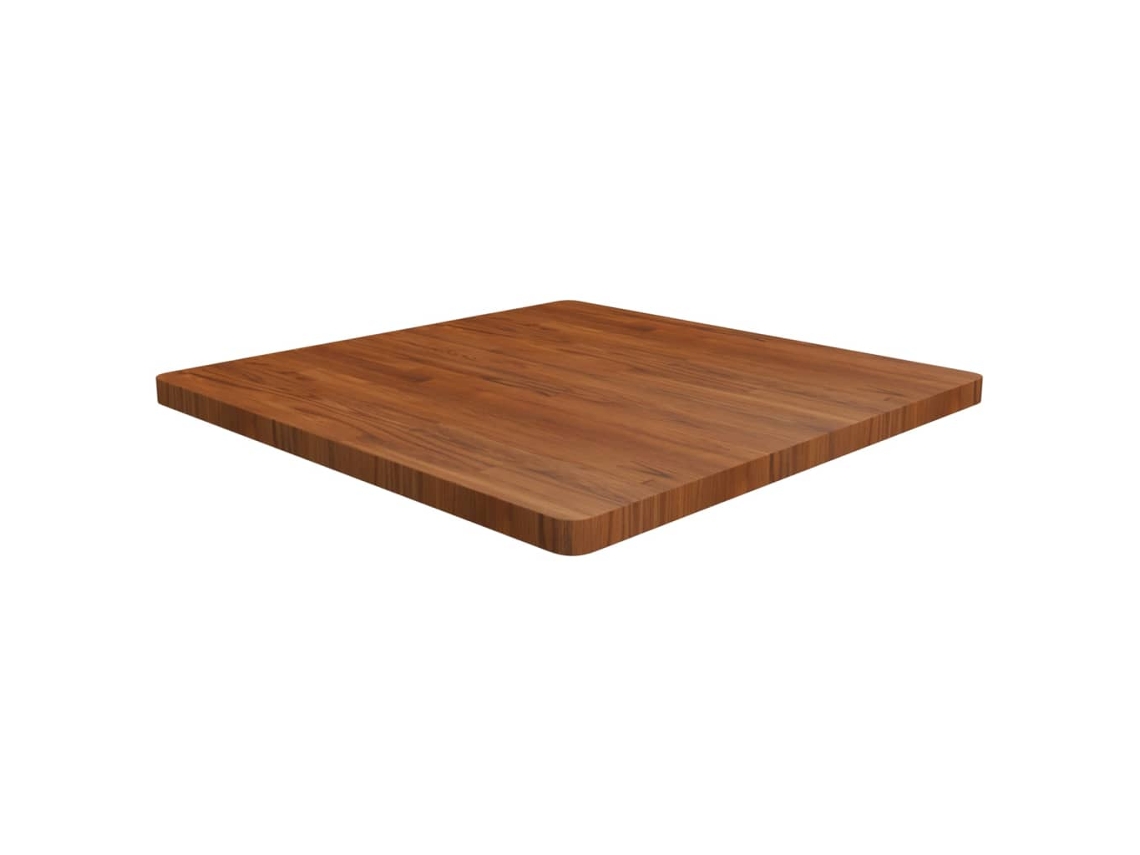 Tampo Mesa Quadrado 90x90x4 Cm Carvalho Tratado Castanho Escuro Lovely Home