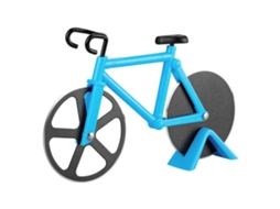 Ferramenta Cortador de Pizza em Forma Bicicleta Antiaderente Caixa Cor Azul Roda UISAVE