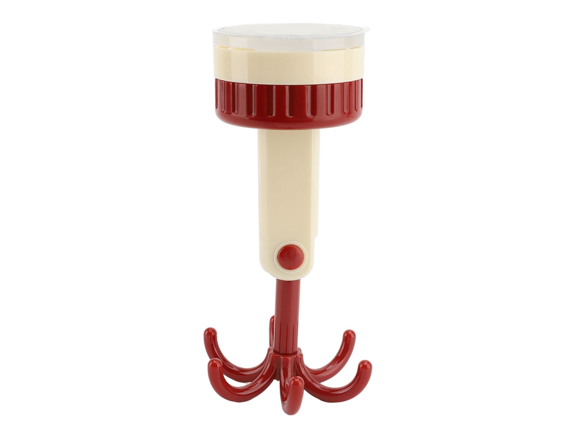 Gancho Giratorio Plegable 360 Grados 6 Garfios Para Cocina Baño Adhesivo Succión Rojo