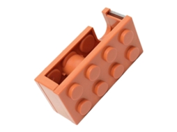 Dispensador de Fita Adesiva em Formato Bloco Construção, Suporte para Mesa. GOKOCO