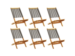 Folding Chair, Folding Chairs Vidaxl Cinzeto Madeira (n/a)
