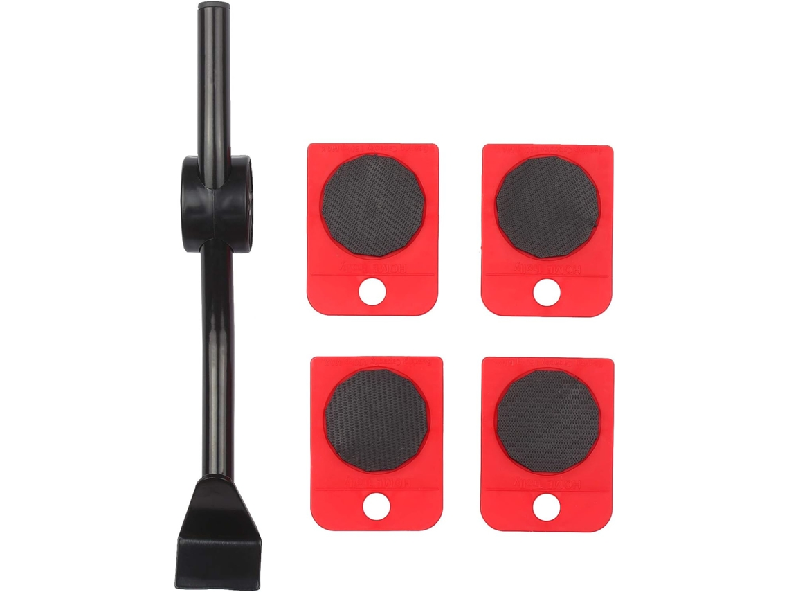 Kit De Movimentação Móveis Pesados Fafeicy Com Pé Cabra E 4 Rodízios, Capacidade De 150kg 330lbs, Levantador De Alavanca