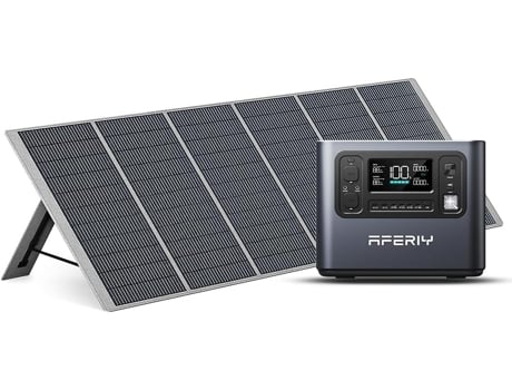 Gerador Elétrico Portátil Aferiy 1200w Com Painel Solar 400w, Bateria Lifepo4 960wh, Saídas Ac 220v 240v, Painel Solar Dobrável Com Usb, Ip65
