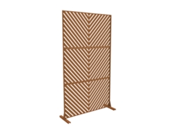 Parede Divisória Kekan Aço 180 X 90 Cm Castanho CASA.PRO