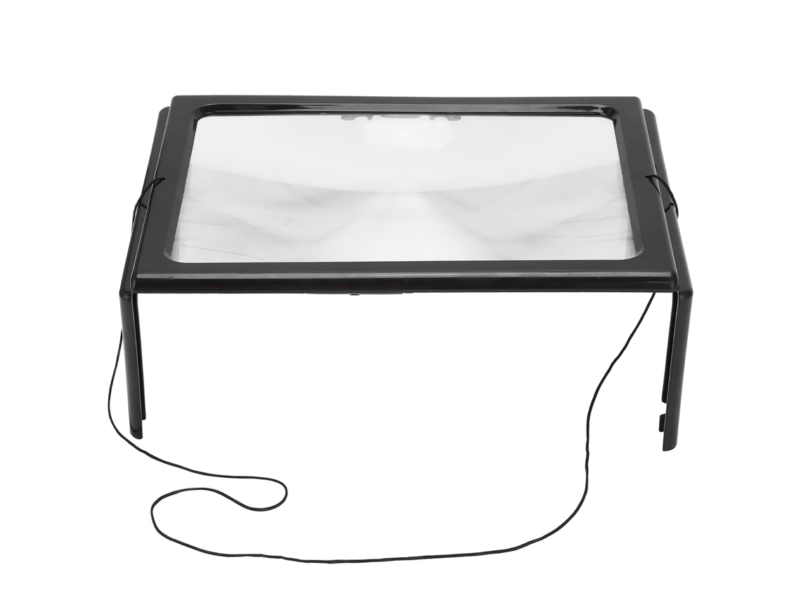 Lupa De Leitura A4 Com Luz Led E Suporte, Lupa De Escritório De Pvc Para Casa E Materiais De Leitura
