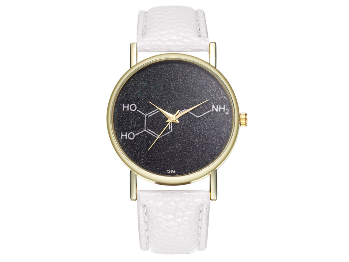 Relógio feminino masculino de couro quartzo negócios Zhoulianfa T296-a branco