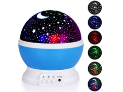 Projetor de Céu Estrelado Fantasia , Luz Noturna Led Colorida, Projetor Romântico de Céu Estrelado, Presente BRILVIBERA (azul)
