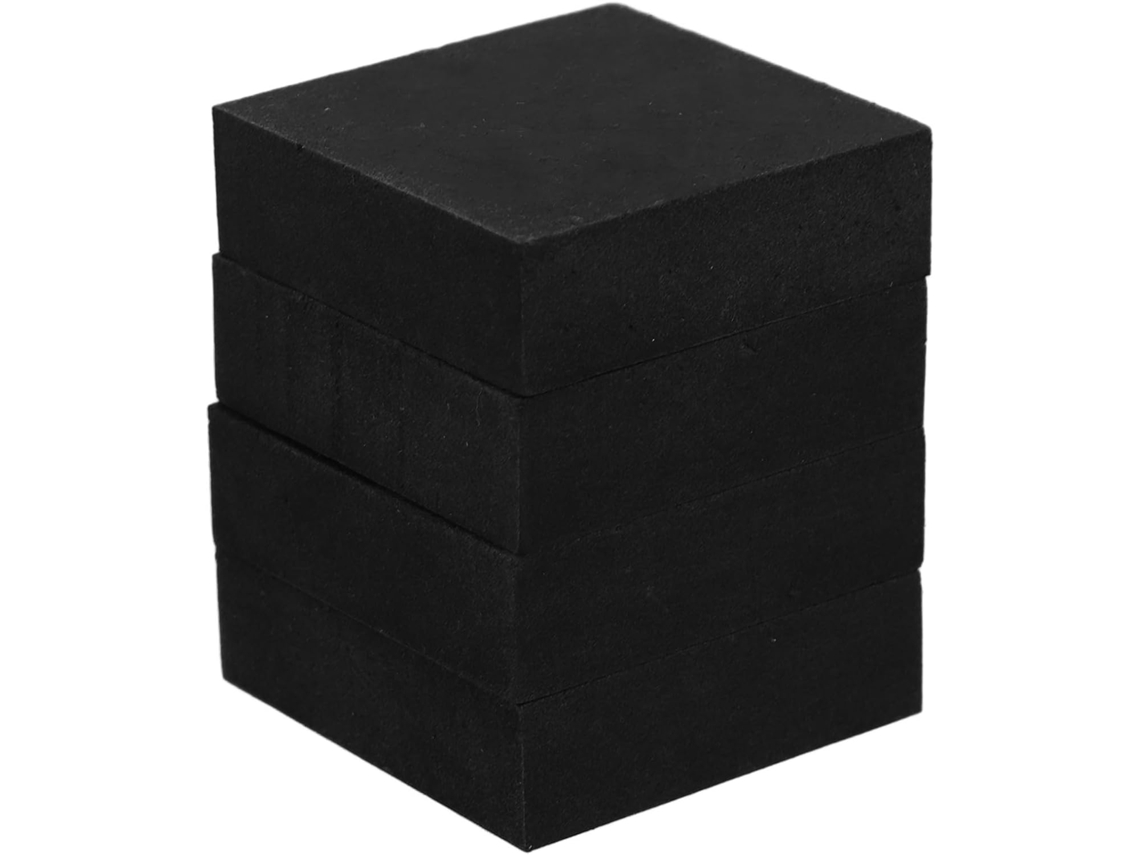 Conjunto De 4 Almofadas Antiderrapantes Borracha Preta Artibetter Para Proteção Do Piso E Redução Vibração, Ideais Para