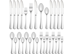 Conjunto De Talheres 20 Peças Para 4 Pessoas Aço Inoxidável Premium Utensílios Polidos Com Espelh*