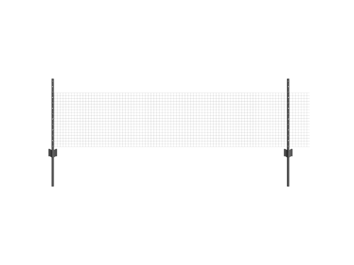 Conjunto 1 Cerca Externa Vidaxl Cinzento Aço (100 X 0,5 M)