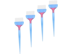 Conjunto De 4 Pincéis Azuis Em Abs Para Tingir Cabelo, Com Cerdas Macias Para Coloração E Cuidados Capilares Em Casa