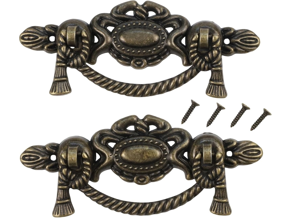 Puxador De Móveis Fabuletta Em Bronze Antigo – Retrô Liga Zinco Para Armários E Gavetas Cozinha Vintage, 115mm, Ideal