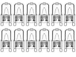 Lurelia Pack De 12 Lâmpadas Halógenas G9 33w 230v 2800k 380lm, Branca Quente, Regulável, Sem Cintilação, Para Manchas