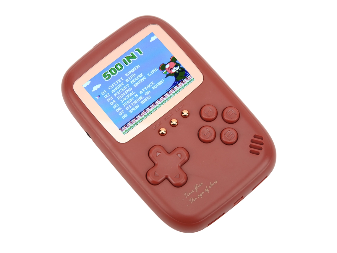 Primerox console de Jogos Portátil Retro 10000mah Recarregável com Vários Jogos Clássicos Vermelho