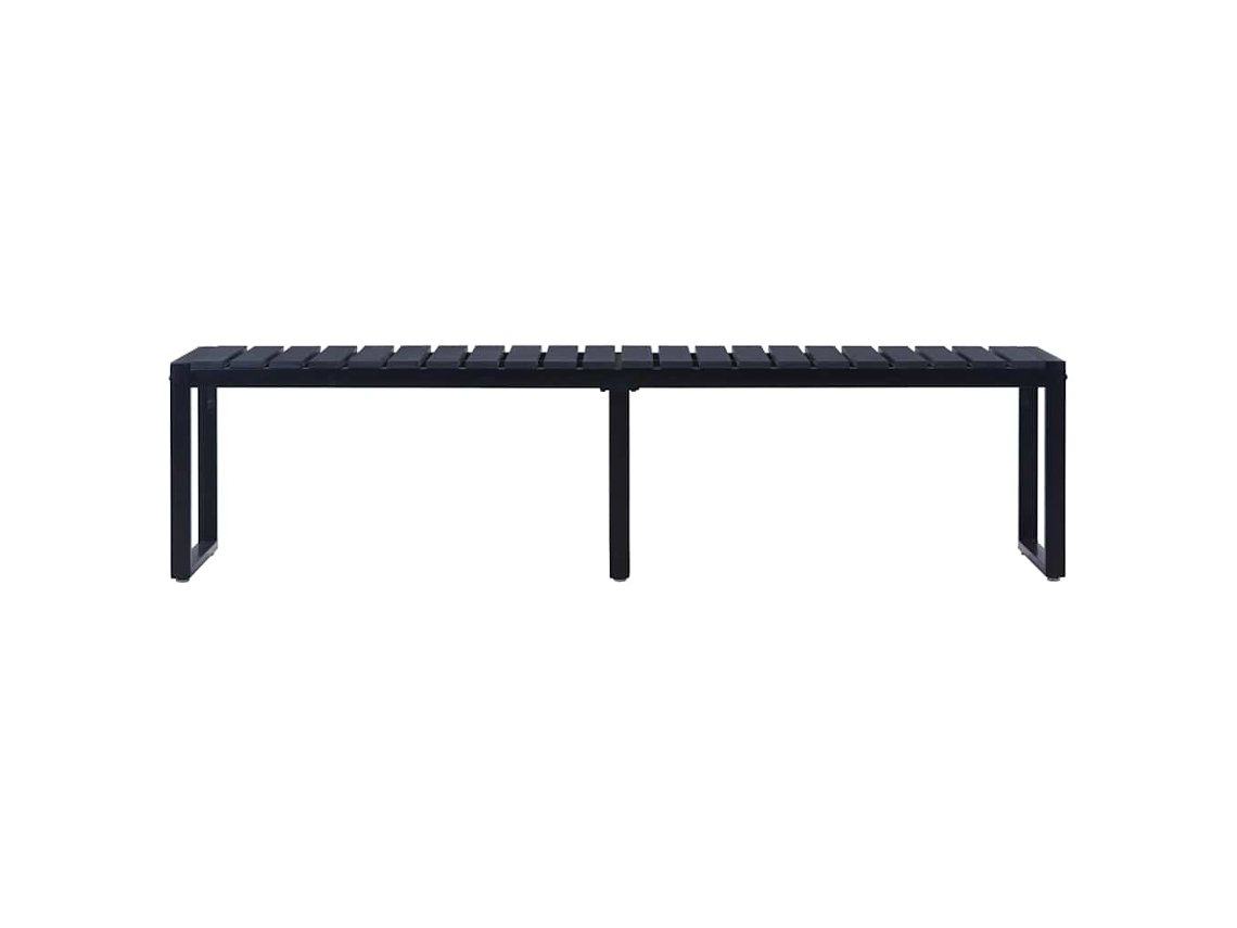 Maison Exclusive - Banco De Jardim 180 Cm Placa De Ps Preto