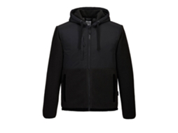 Jaqueta De Lã Kx3 Borg Para Homens Preto Cinza / Xl
