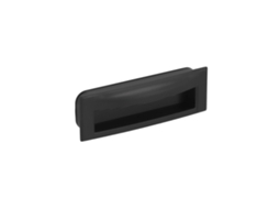 Puxador Embutido HARDWAREXCHANGE em Zamac com 96mm de distância central, verniz preto mate, conjunto de 6