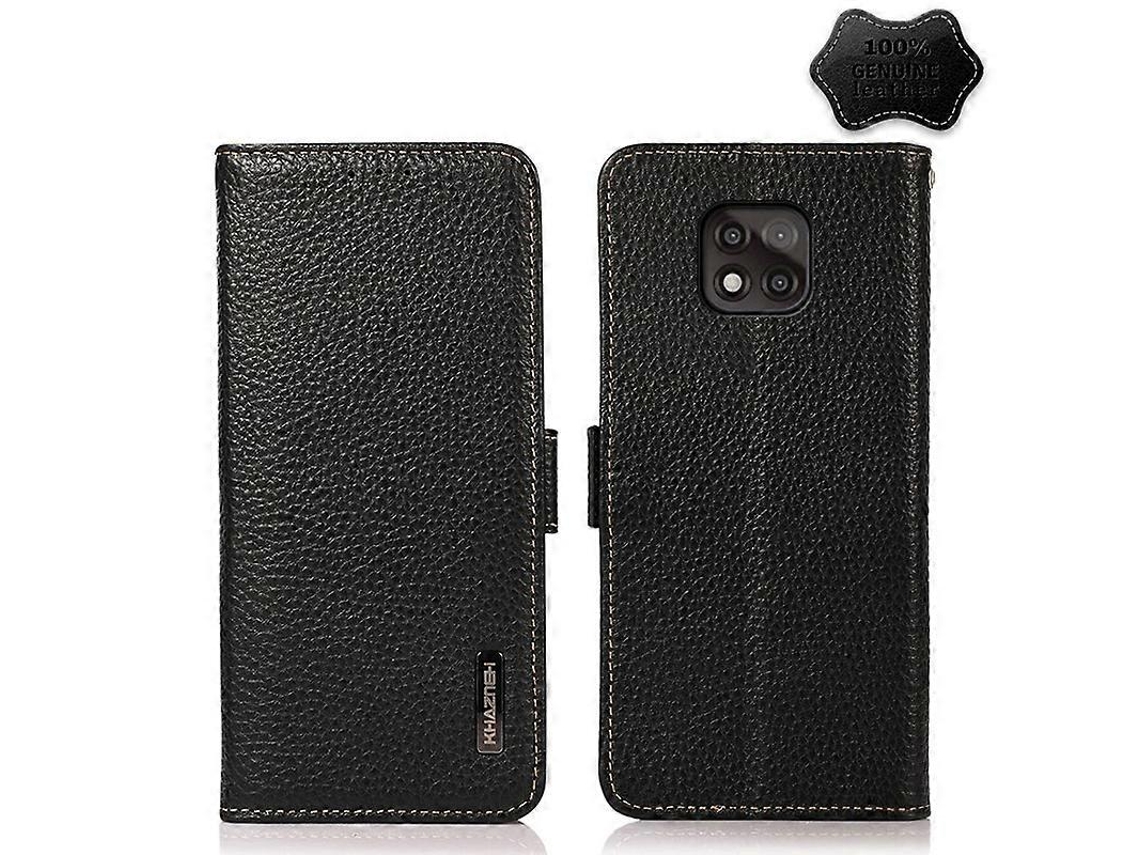 Capa De Couro Com Proteção Rfid Khazneh, Com Fecho Magnético Lateral, Estampa De Lichia, Para Motorola Moto G Power 2021.